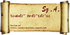 Szabó Arétász névjegykártya